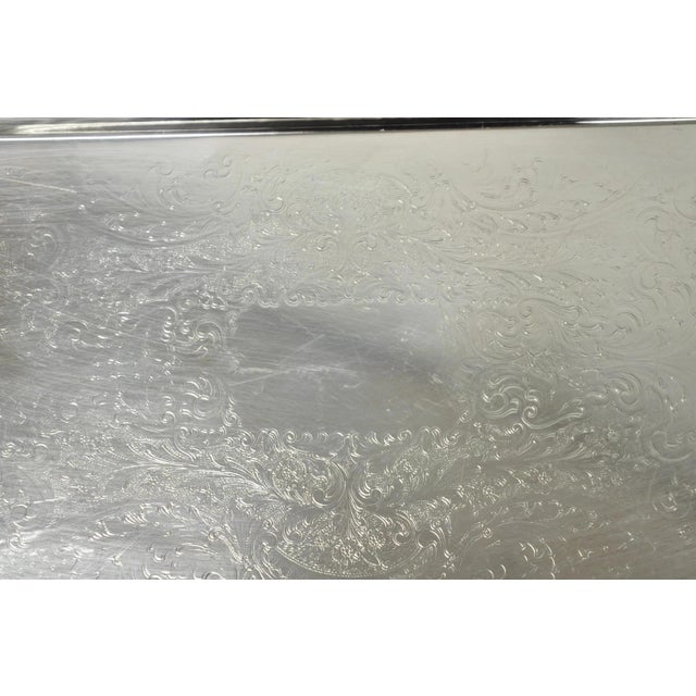 Vintage Fb Rogers 1338 Victorian Silver Plated Narrow Serving Platter Bar Tray For Sale - Image 11 of 18