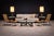 Designed by Carlo Hauner in the 1950s, this set of two armchairs with their corresponding stools reflects the designer’s...
