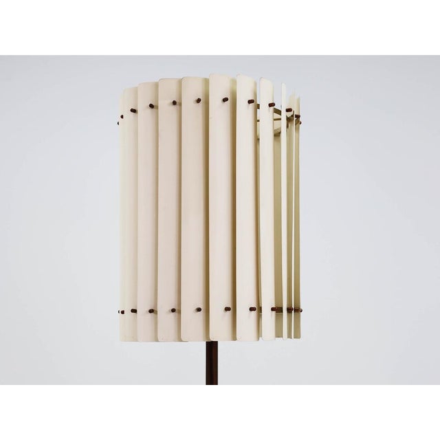 Scandinavian Modern Floor Lamp with Slatted Shade by Louis Poulsen, 1960s, in Very Good conditions. Designed 1960 to 1969...