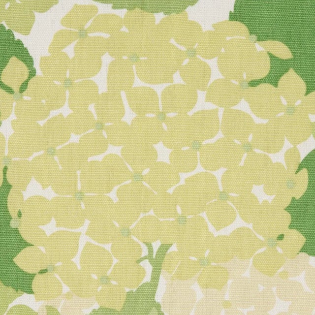 English Sample - Schumacher Hydrangea Fabric in Green For Sale - Image 3 of 4
