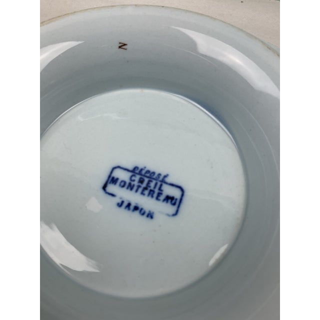 Early 19th Century 19th Century French Blue and and White Pedestal Dish in Monet Pattern For Sale - Image 5 of 8