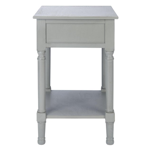 Tate 1 Drawer Accent Table in Distressed / Grey For Sale - Image 10 of 11