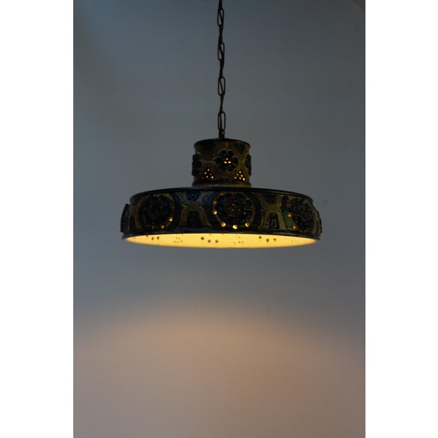 Danish Stoneware Pendant Lamp by Jette Hellerøe, 1960s For Sale - Image 9 of 18