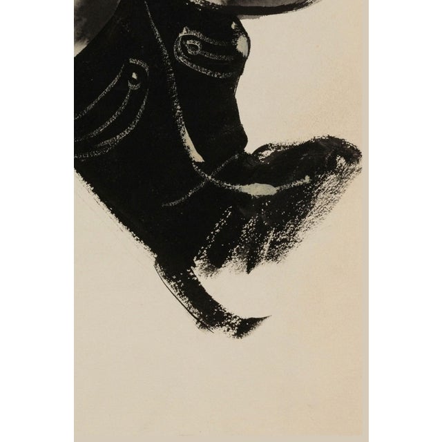 Paper Vintage French Fashion Art Print – Black Art Deco Illustration, 24" X 32" For Sale - Image 7 of 8