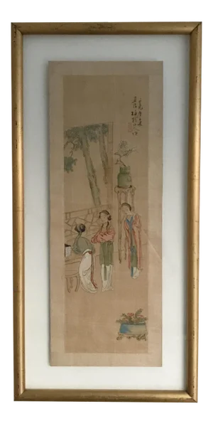 Early 20th Century Chinese Watercolor Painting, Framed