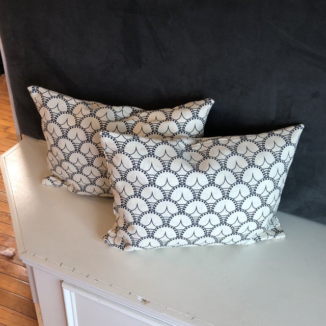 Textile Good Fortune Pillows by Prints Etc Inc - A Pair For Sale - Image 7 of 7