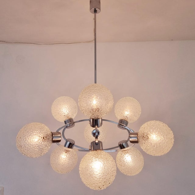 Large Mid-Century Galaxy Sputnik Chandelier, Germany, 1970s For Sale - Image 8 of 16