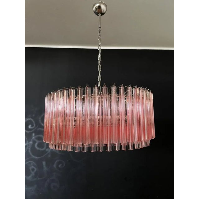 Large Triedri Chandelier in Murano Glass For Sale - Image 15 of 18
