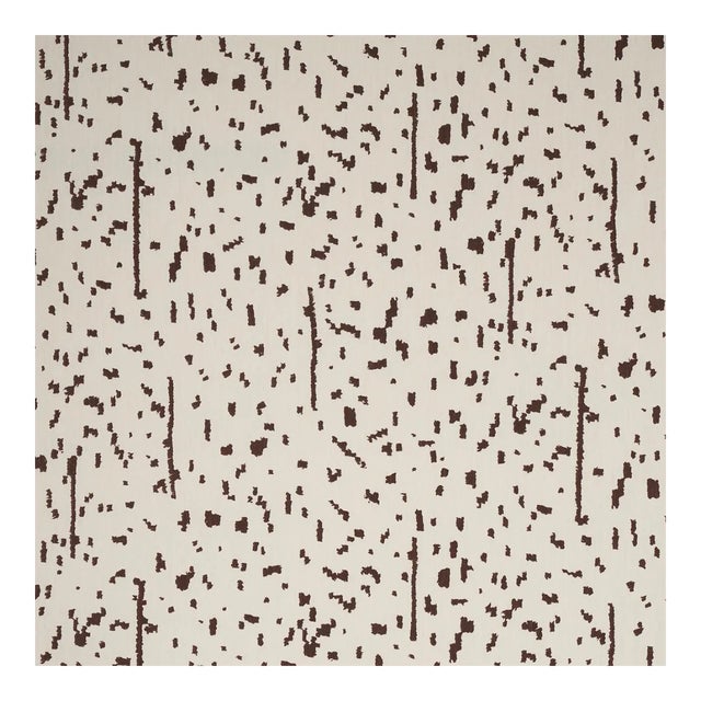 Sample - Schumacher X Miles Redd Bespotted Fabric in Brown For Sale