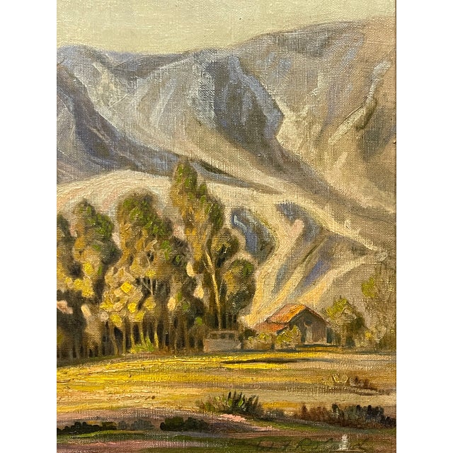 American An Oil on Canvas Painting Depicting a Landscape by W. J. Roland For Sale - Image 3 of 9