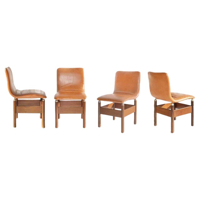 Chelsea Chairs by Vittorio Introini for Saporiti, 1966, Set of 4 For Sale