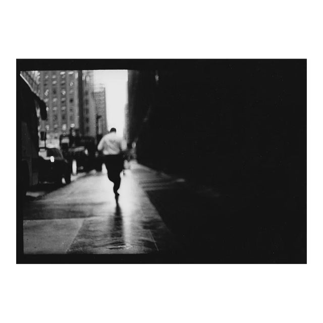 Untitled #17 (Man Running) from New York, Black and White Photograph, Portrait, 2017 For Sale
