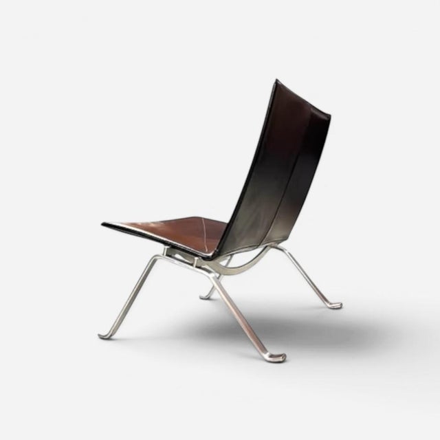 Metal PK22 Lounge Chair by Poul Kjærholm for Fritz Hansen, Denmark, 1980s For Sale - Image 7 of 13