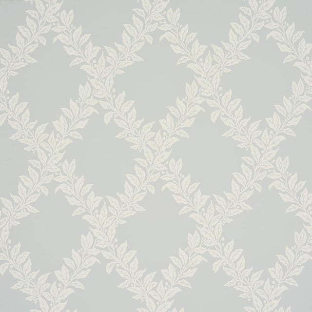 Schumacher Tyninghame Trellis Wallcovering In Sky For Sale