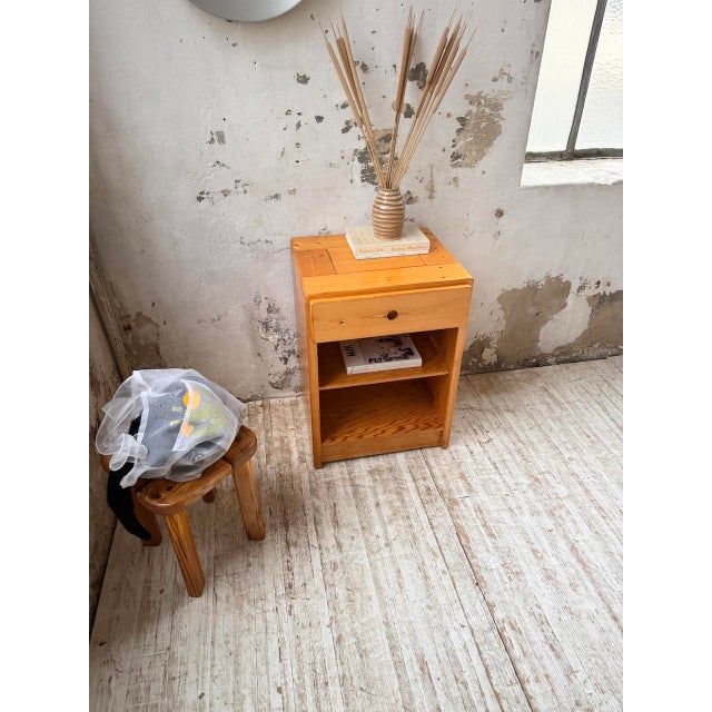 Wood Bedside Table by Charlotte Perriand for Les Arcs, 1960s For Sale - Image 7 of 18