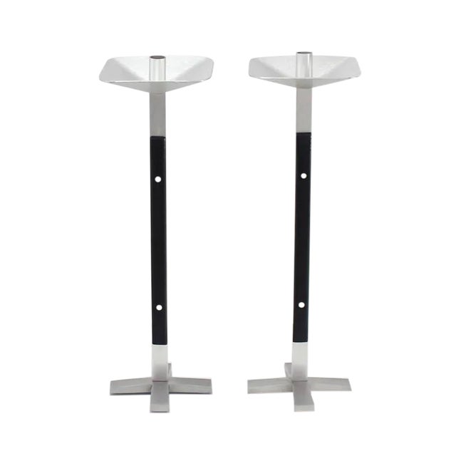 Large Oversize Tall Swiss Made Candlesticks - a Pair For Sale - Image 11 of 11