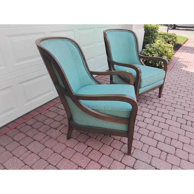 Sam Moore Pair of Sam Moore Accent Chairs For Sale - Image 4 of 9
