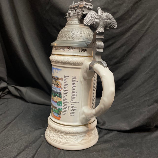 A Vintage Train Top German Beer Stein by Gerzut For Sale - Image 4 of 11