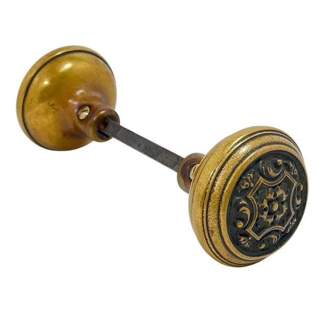 Antique Louis XIV Style Wrought Brass Door Knobs. A Pair For Sale - Image 4 of 6