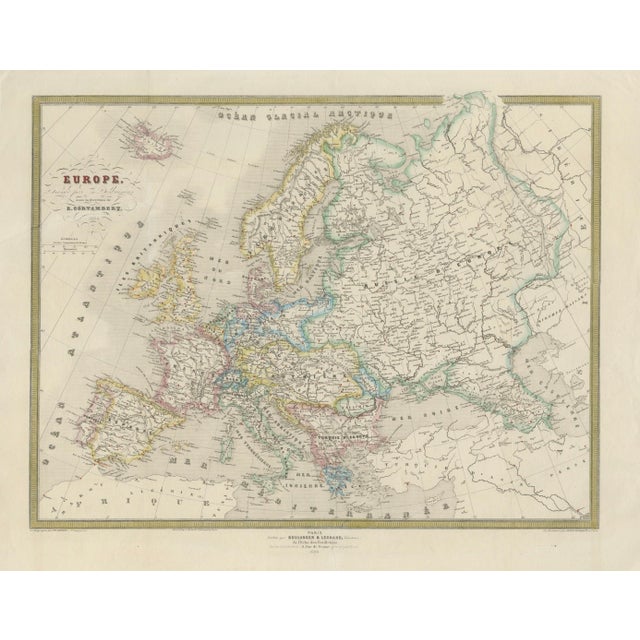 French Map of Europe with Russia, Scandinavia and Balkans from Cortambert, 1864 For Sale - Image 3 of 10