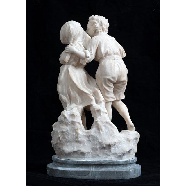 A. Del Perugio, Love, Florence, 19th Century, Alabaster For Sale - Image 3 of 5