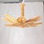 Light Yellow Vintage Rattan Leaf Chandelier For Sale - Image 8 of 12