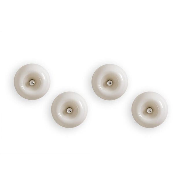 Opaline Glass Wall Sconces from Castiglioni, Set of 2 For Sale - Image 9 of 10