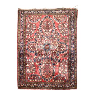 Antique Zabihi Collection Persian Sarouk Mat Rug For Sale