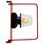 Red metal industrial wall, floor light. Reeded glass, 2 holes to secure. E27 / E26 Up to 250V (Europe/UK Standard).The...
