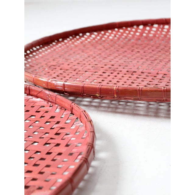 Vintage Painted Tobacco Baskets Pair For Sale - Image 9 of 12