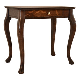 French Oak Side Table With Cabriole Legs, Circa 1900 For Sale