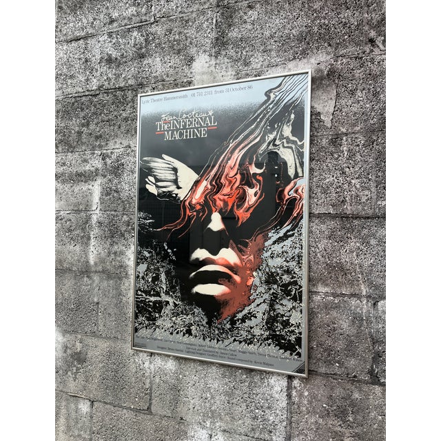 1980s Vintage 1980s "The Infernal Machine" PLay Original Promotional Poster Authographed by Maggie Smith. For Sale - Image 5 of 15