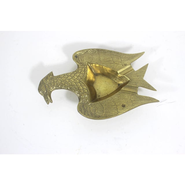 Vintage Brass Bird Eagle Ashtray For Sale - Image 6 of 7