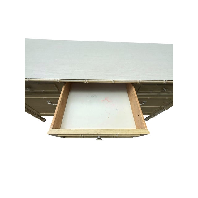 Thomasville Allegro Faux Bamboo 7 Drawer Dresser For Sale - Image 13 of 16