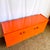 Paper 1980s Postmodern Chinoiserie Orange Lacquer Laminate Credenza For Sale - Image 7 of 9
