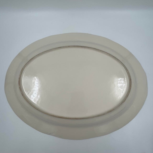 Mid-Century Chinoiserie Transferware Pagoda Platter For Sale - Image 12 of 12