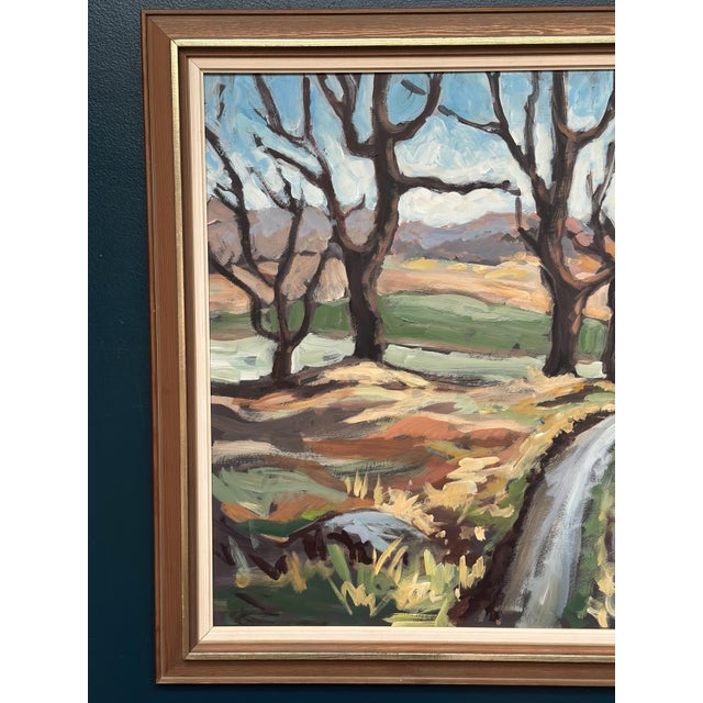 Mid-Century Modern Falk‑Åke, Lövsta Enhörna, 1974, Oil on Panel, Framed For Sale - Image 3 of 18