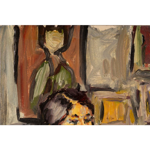 Eloise, Women Reading in an Interior, 1968, Oil on Canvas For Sale - Image 6 of 14