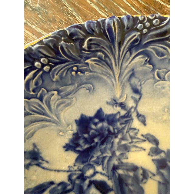 Antique Flow Blue Serving Bowls | Johnson Brothers Eclipse - Set of 2 For Sale In Chicago - Image 6 of 12