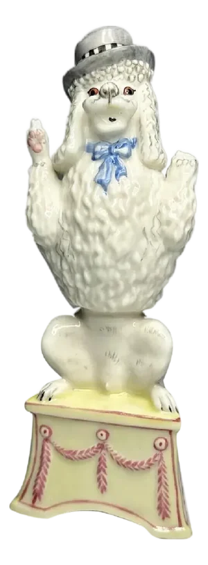 Nymphenburg Porcelain Circus Poodle Figurine by Luise Terletzki-Scherf