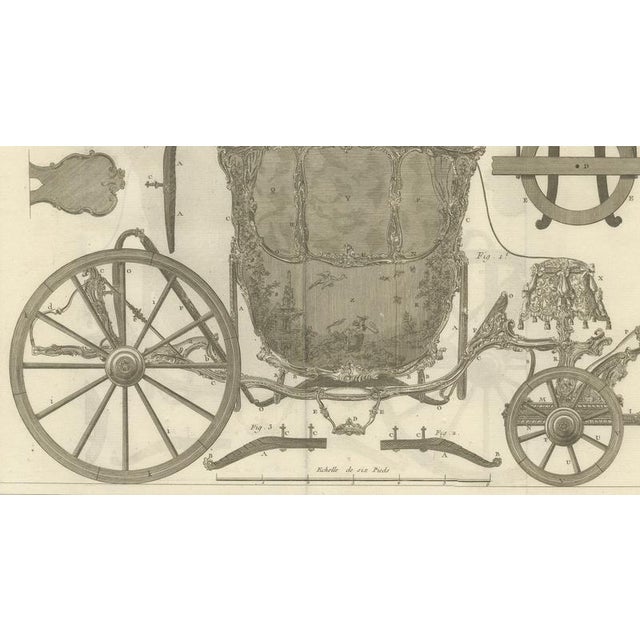 French Rococo Berlin & Diable Carriage Engravings, 1771, Set of 2 For Sale - Image 9 of 13