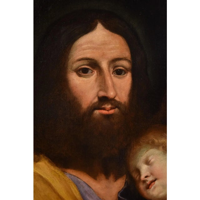 Follower of Giovan Battista Salvi, Baby Jesus, 1660, Oil on Canvas, Framed For Sale - Image 4 of 13