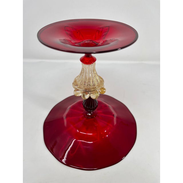 Vintage Murano Glass Compote For Sale In Naples, FL - Image 6 of 6