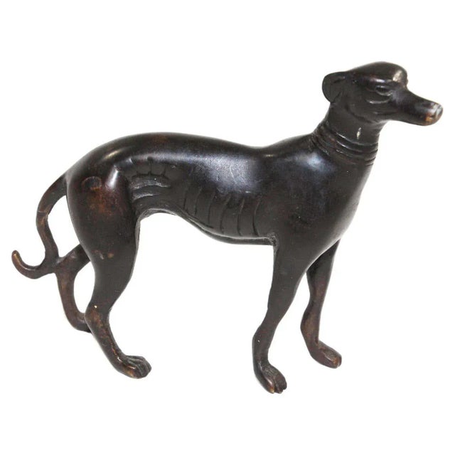 Cast Metal Greyhound Dog Sculpture For Sale - Image 12 of 12