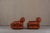 Textile Vintage Italian Club Chairs in Cognac Leatherette, Italy, 1970s, Set of 2 For Sale - Image 7 of 15
