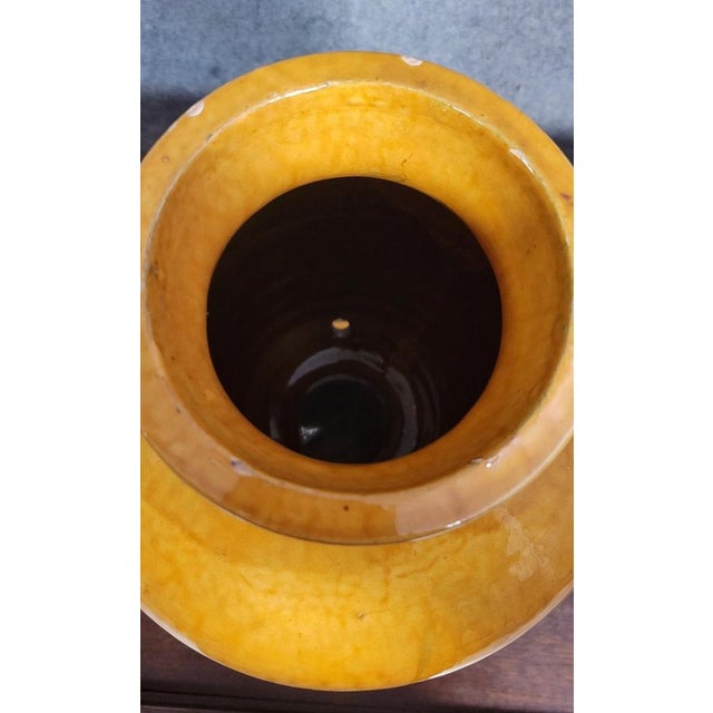 Large Glazed Ceramic Vase For Sale - Image 5 of 7