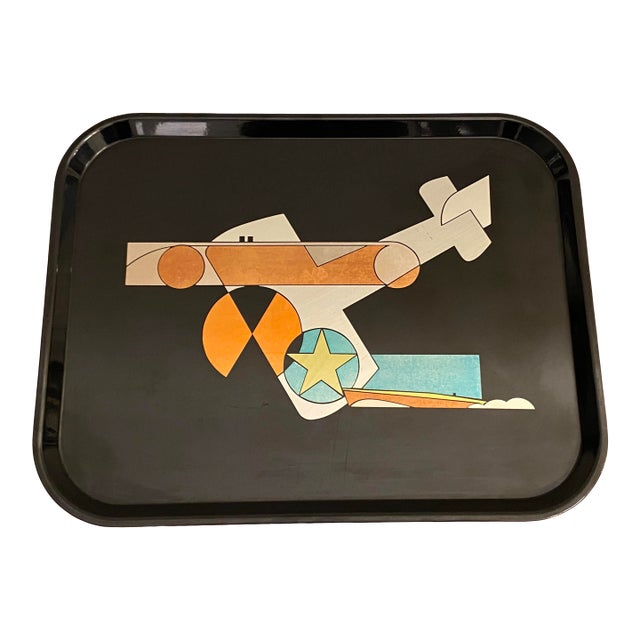Vintage 1932 Art Deco George Switzer Micarta Westinghouse Dynamic Airplane Tray For Sale
