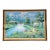 Mid 20th Century Large Original Oil Painting Garden Landscape With Bridge Signed W Hodges For Sale