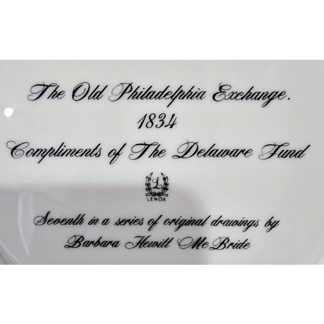 Framed Lenox “The Old Philadelphia Exchange, 1834” Plate – Delaware Fund Series For Sale - Image 10 of 12