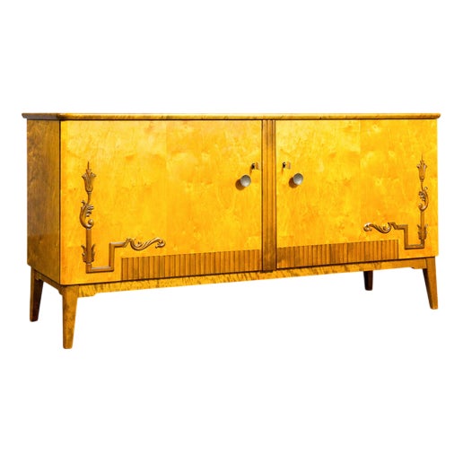 Small Vintage Sideboard in Birch For Sale